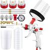 Paint Sprayer - UNDERSCORE - HVLP - 3 Nozzles (1.4/1.7/2.0mm) - 10 Accessories - 600ML Bucket