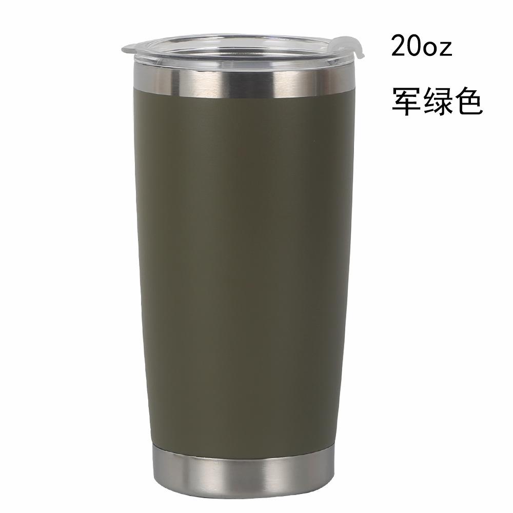 20oz Mehrfarbiger Edelstahl Auto-Becher 304 Innenleben Isoliertes Thermosgefäß, Tragbarer Auslaufsicherer Reise-Kaffeebecher