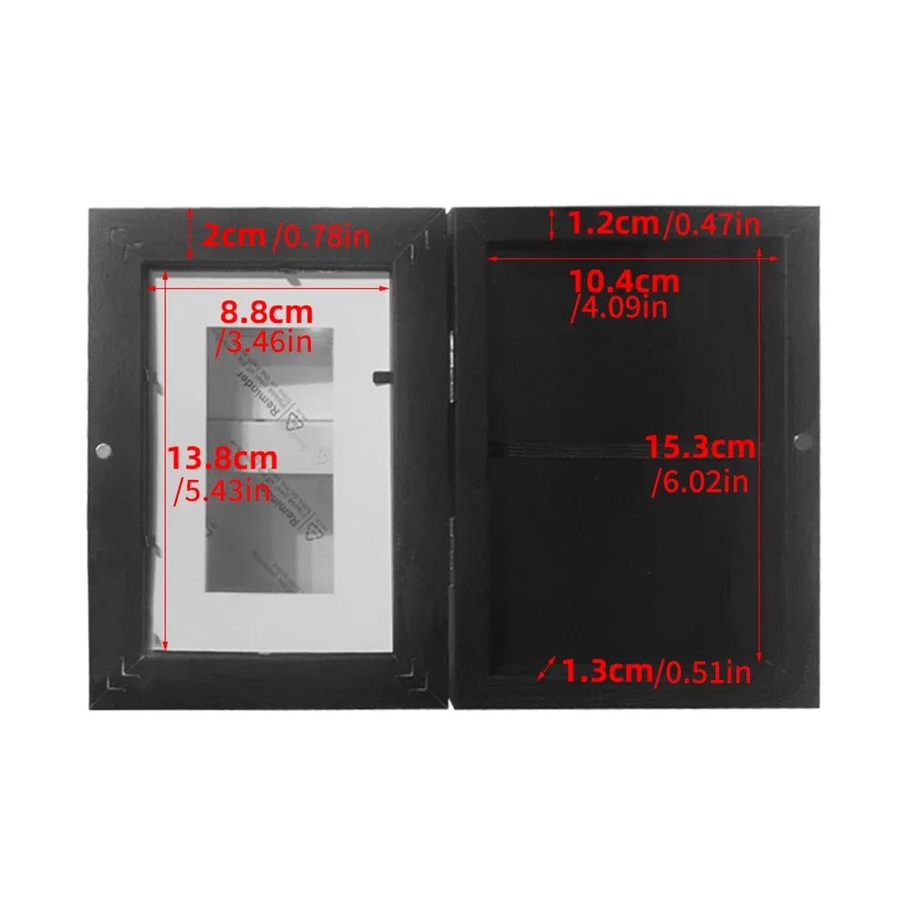 6 Inch Table Photo Frame Ornaments Hollow 3D Wood Wall Hanging Photo Frame Hiding Safe Private Money Box Picture Frame Albums