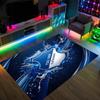 TSG Hoffenheim FC Design Kristall Samt Teppich Gemütlich Nicht?Rutschfester Teppich mit Aufdruck für Schlafzimmer Wohnzimmer Eingang