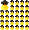 12/24/36 Sets Cowboy Rubber Ducks Bulk For Ducking Cool Rubber Ducks  Rubber Ducks With Mini Hat Necklace Party Favors