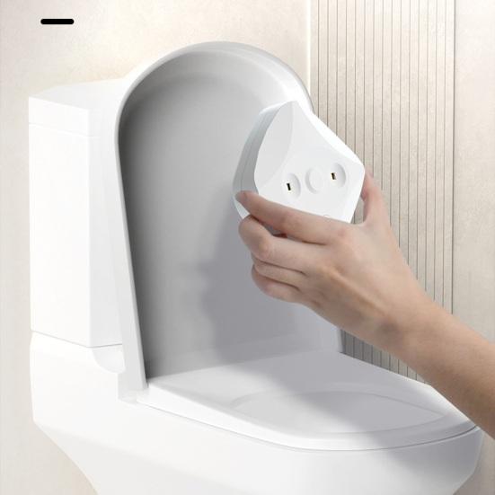 Nettoyant auto-adhésif pour cuvette de toilette avec lumière UV Installation facile Rechargeable Activé par détecteur de mouvement Lumière pour couvercle de toilette