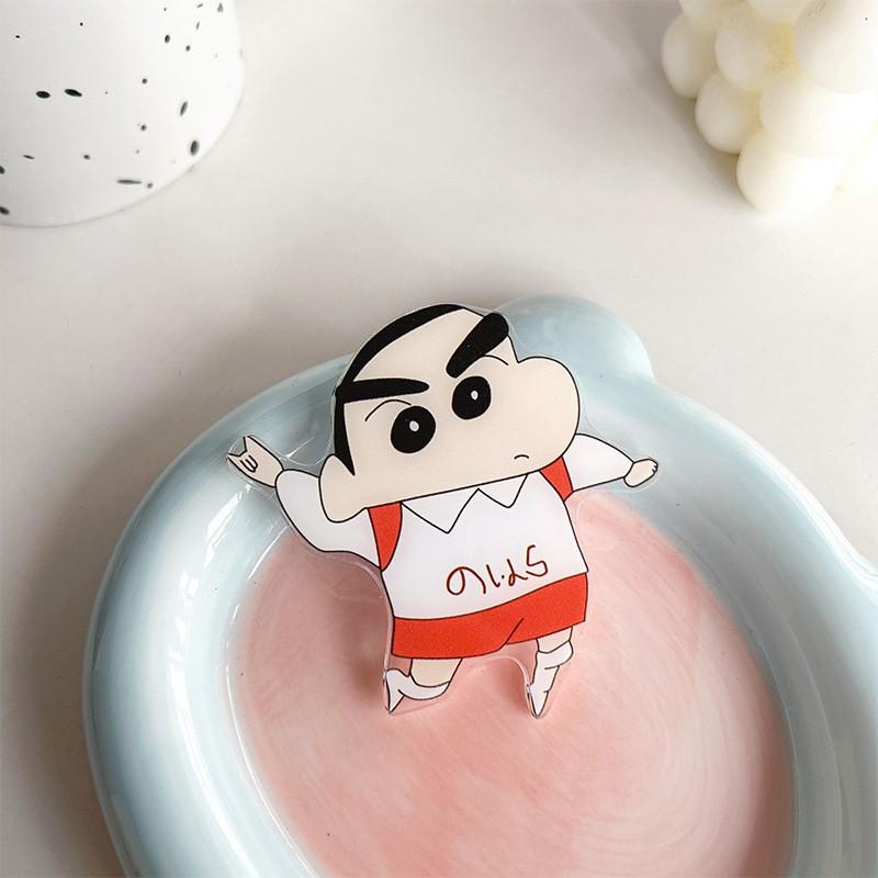 Cartoon Japanese Shin Chan Cute Adhesive Phone Airbag Stand Desktop TV Show Scalable Santa Claus Cookies