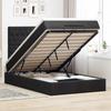 Exclusive House - Ottoman Bed Frame with Black Mattress 120x190 Cm Velvet
