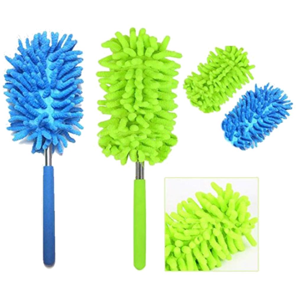 Retractable Flexible Chenille Dust Removal Duster Brush Microfiber Cleaning Tool