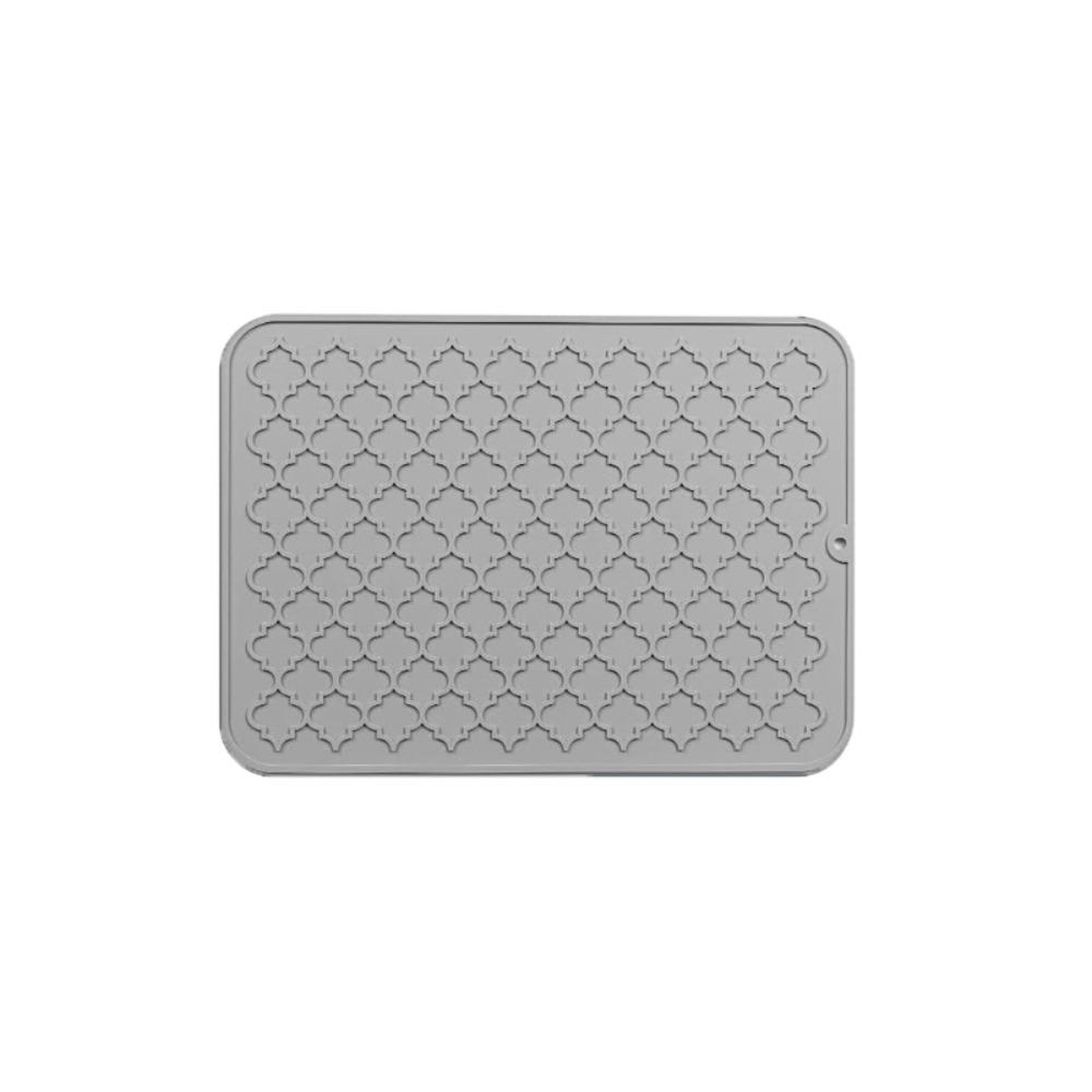 Silicone Tableware Drain Pad Anti-slip Insulation Pad Multi-functional Dish Drying Mat  Cup серый