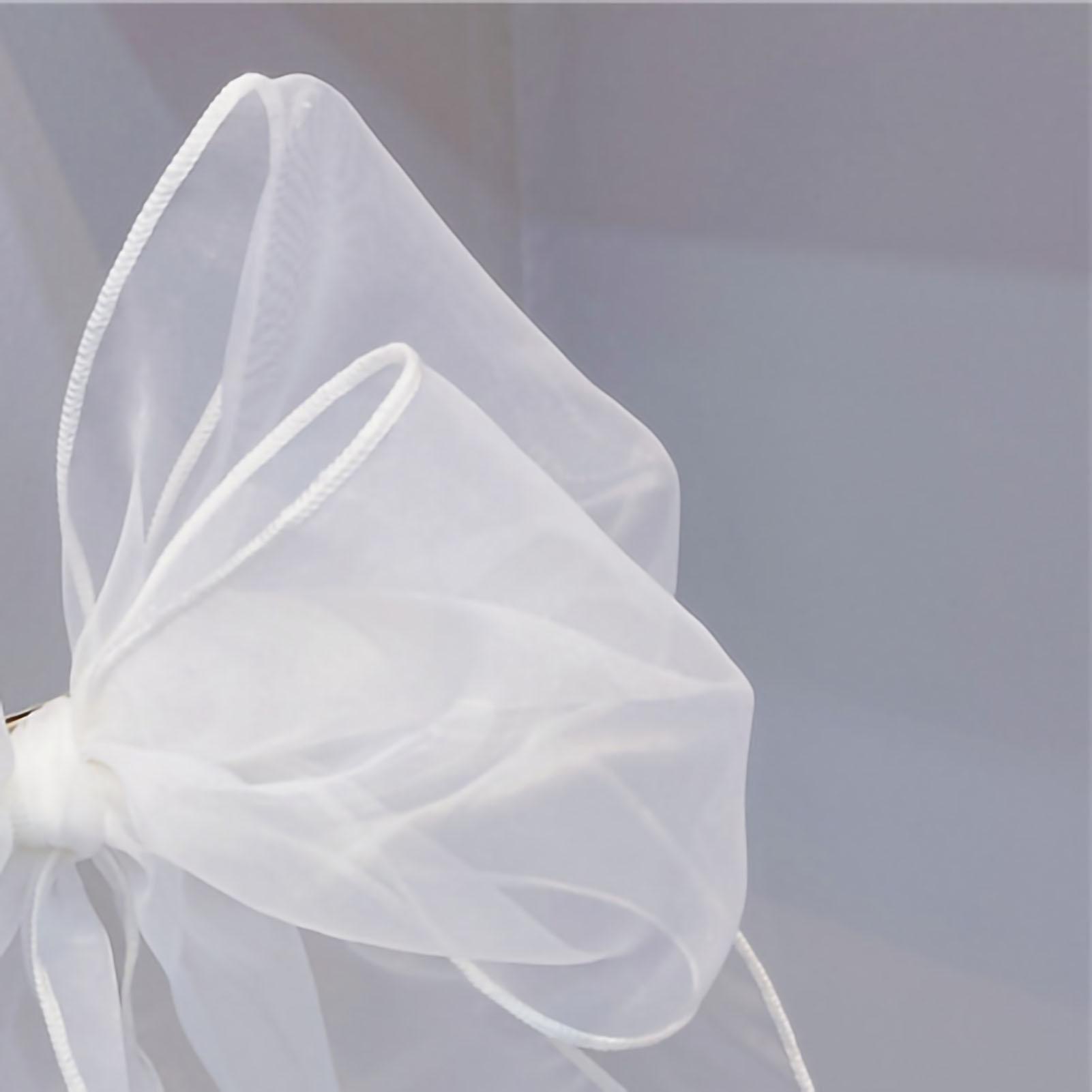 Заколка для волос Бант Женская Барретт Разноцветная Тканевая Девочка Заколка для волос Милый Стиль Аксессуар Белый