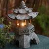Creative Statue Light Exquisite Landscap Decorative Lamp Solar LED Pagoda Lantern  Balcony