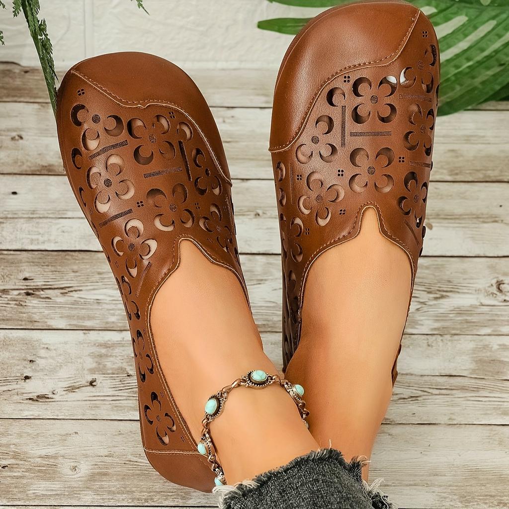 New Flat-Soled Open-Toe Slip-On Flats for Women Spring 2025 Collection Plus Size Casual Slip-Ons