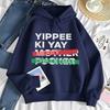 YIPPEE KI YAY Veselé Vánoce Parodie na Smrtonosnou past Černá mikina s kapucí Pohodlná Osobnost Unisex Pánské Sportovní oblečení