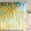 Colorful Beautiful Flowers Shower Curtains With 12 Hooks Floral Printed Fabric Shower Curtain Waterproof Polyester Bath Screen