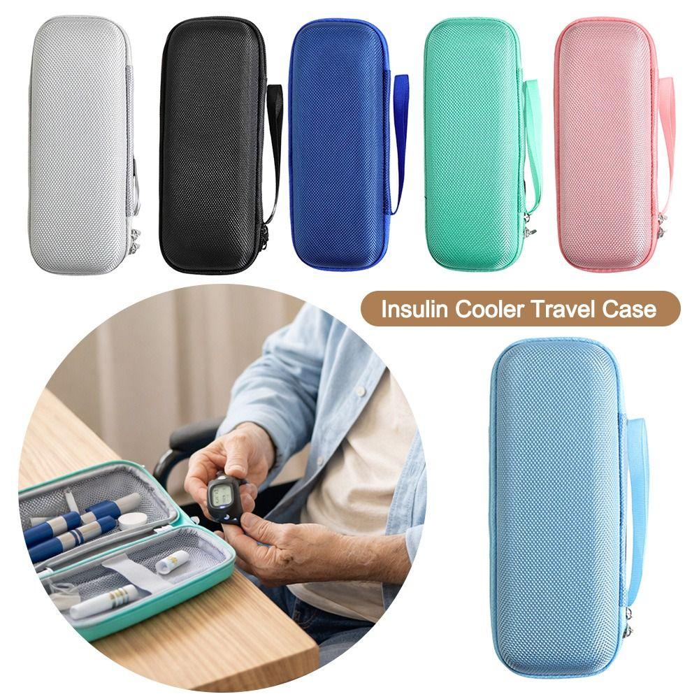 Durable EVA Insulin Cooling Bag Waterproof Thermal Insulated Pocket Pill Protector Solid Color Insulin Cooler Diabetics