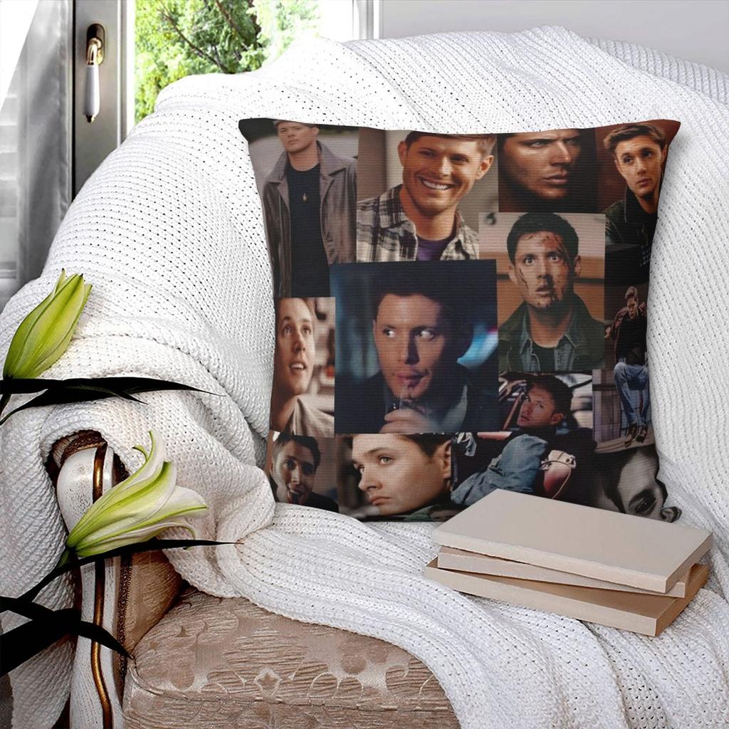 Pillow Cover Dean Winchester Supernatural Television Graphic Cushion Cover Pillow Case For Sofa Car Home Decor Pillowcases