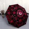1pc Pink Floral Design Automatic Open/close Folding Umbrella, Compact Portable Travel Umbrella, Perfect Birthday/Christmas, Cute Umbrella, D