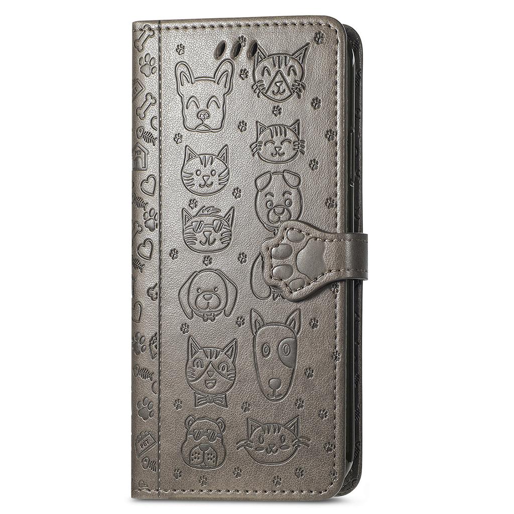 For iPhone 17 Pro Max Case Flip Wallet Leather Phone Cover with Cute Cat Dog Pattern