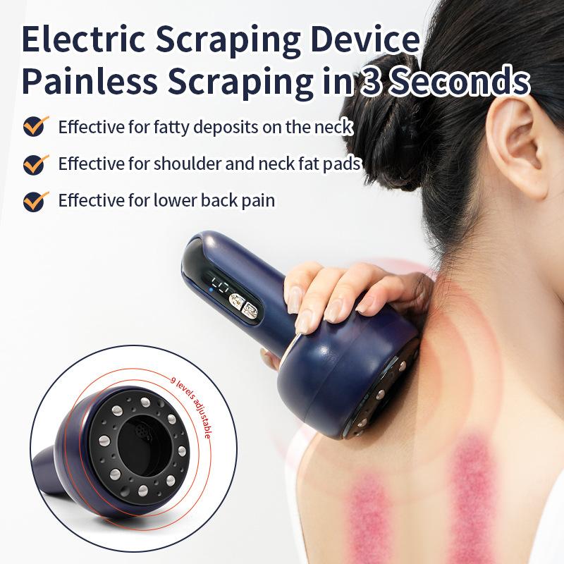 Smart Cupping Massage Machine 9 Levels Vacuum Suction Cup Chinese Meridian Cans Red Light Heating Jars Body Cellulite Scraping