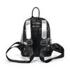 Silver Backpack Women PU Outdoor Backpack