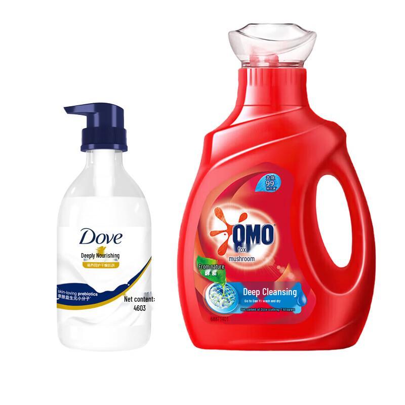 Dove Nourishing Shower Milk & Deep Clean Laundry Detergent Bundle