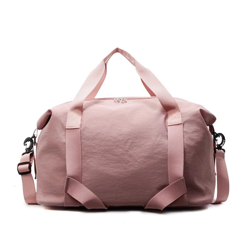 Solid Color Large Capacity Tote Bag Sports Fitness Messenger Bag Women's Dance Yoga Storage Bag Short Trip Tote Bag