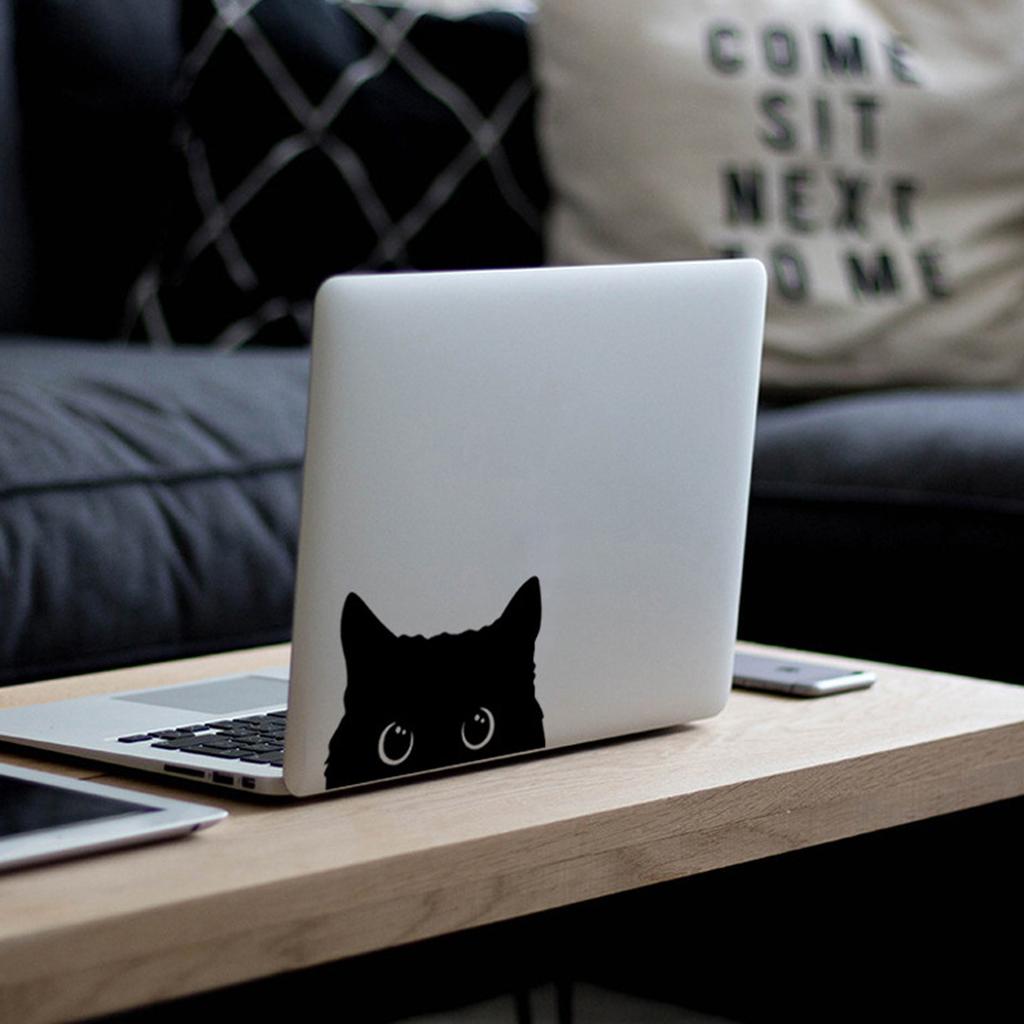 Car Bumper Sticker Funny Peeking Cat Sticker 5.9x3.8inch Waterproof Laptop Car Decal for Car Truck Exterior Decoration