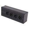 3 Pin XLR 1 Female To 4 Male Splitter Box 1 in 4 Out Parallel Connection Adapter Balanced Converter for Mixer