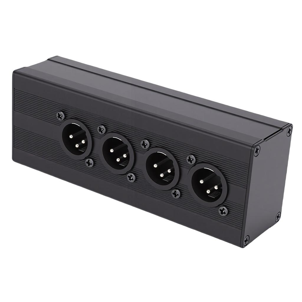 3 Pin XLR 1 Female To 4 Male Splitter Box 1 in 4 Out Parallel Connection Adapter Balanced Converter for Mixer