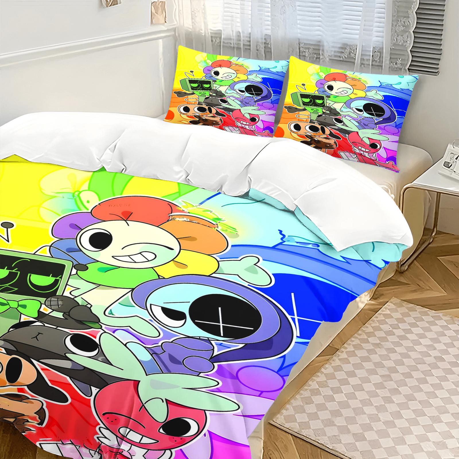 Dandy'S World Parures de lit pour enfants Ensemble housse de couette Simple Double King Size Ensemble de lit Chambre d'adulte Housse de couette Taie d'oreiller 90×200cm