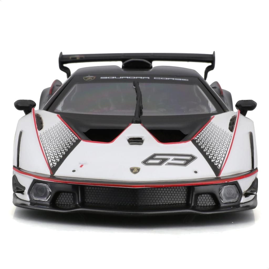Bburago 1/24 Scale Lamborghini Essenza SCV12 White/Black Diecast Model Car (Finished Product) 18-28023