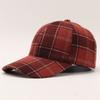 Swing and winter bird grid series baseball cap European and American classic woolen grid wide-brimmed peaked cap