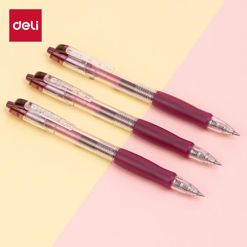 Deli SA500 0.5mm Ret retractable Gel Pens (12-Pack)