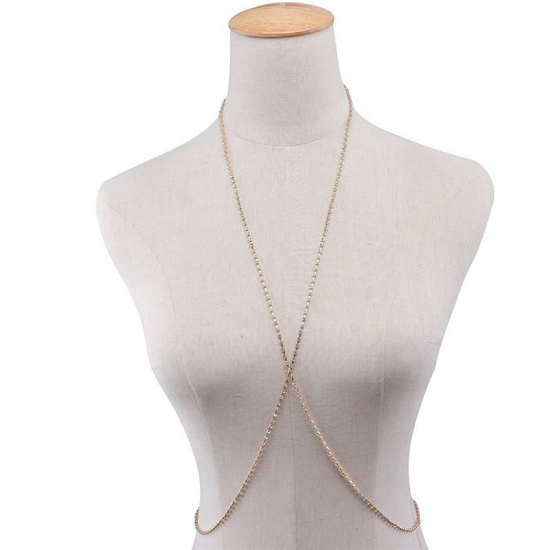 Sizzling Rhinestone Body Chain with Open Chest Design for Nightclubs
