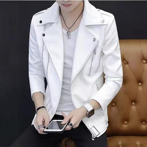 Spring and Autumn Retro Brown Leather Jacket Men's American High Street Trend Premium Sense Loose Lapel Handsome Motorcycle Jacket