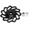 11 Teeth Mountain Bike Ceramics Wheel Rear Derailleur Guide Pulley Roller Bicycle Aluminium Alloy BearingBlack