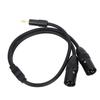 Cabo Divisor Y Estéreo Duplo XLR Macho para 1/8 pol. TRS 1,6 pés 3,5 mm para Reprodutor de Mídia Portátil Laptop Mixer
