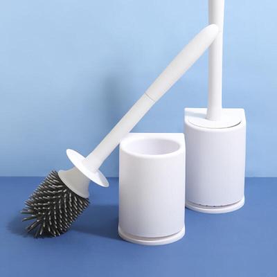 Badezimmer-Reinigungsbürste Hygienische TPR-Silikon Wandmontierte Toilettenbürste