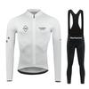 Mens Cycling Long Sleeve Jersey With Quick-Dry Milk Silk Fabric Dual-Arrow Gel Pad Mountain Road Bikes