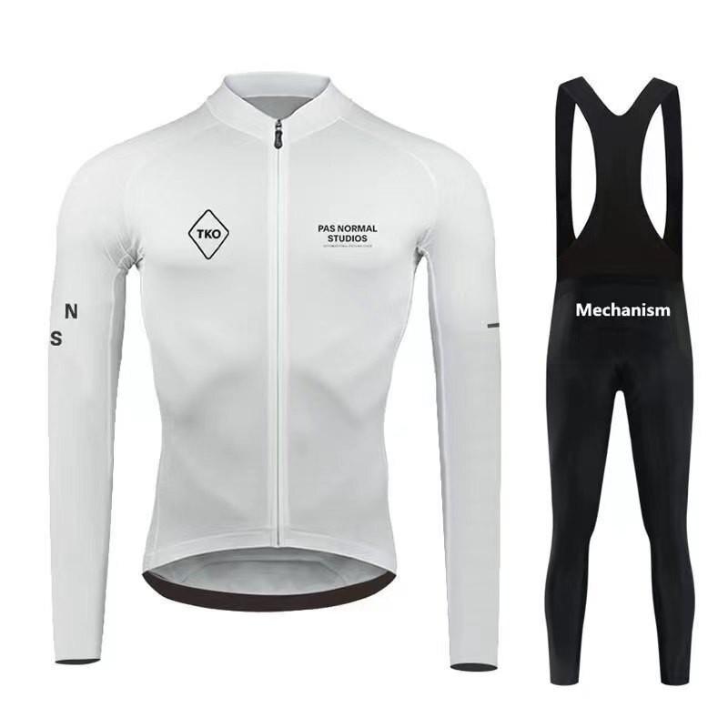 Mens Cycling Long Sleeve Jersey With Quick-Dry Milk Silk Fabric Dual-Arrow Gel Pad Mountain Road Bikes