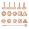Toys Screw Threading Rope Game Baby Montessori Wooden Toy Nut Bolt Shape Matching Fine Motor Skill Trainting Sensory Education