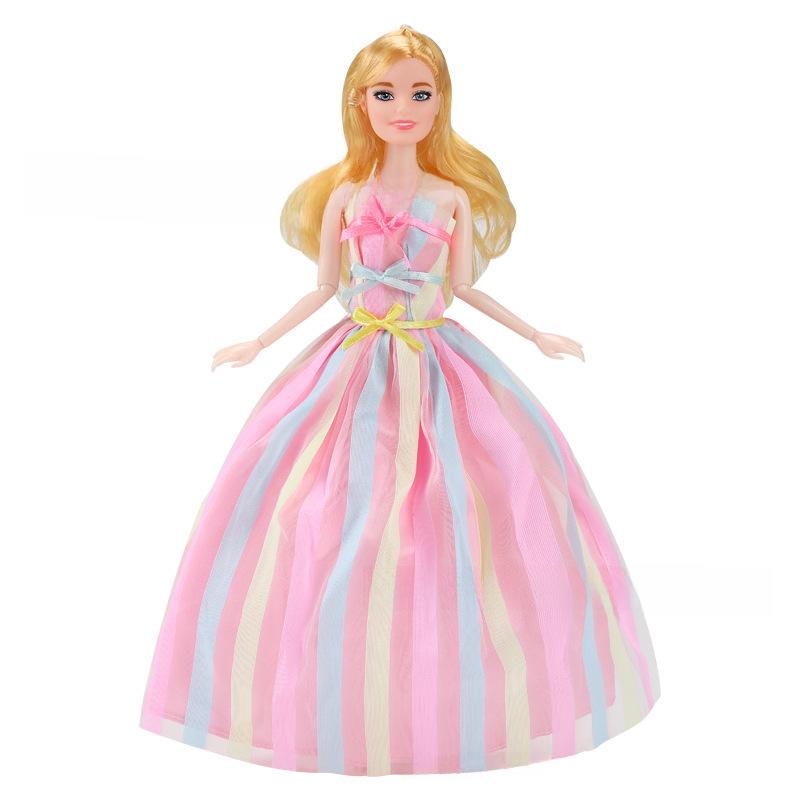 

Кукла 30 см Свадебное платье с аксессуарами - Подходит для куклы Барби 11,5 дюймов, Вечернее платье, Наряд из 6 предметов HS05-1