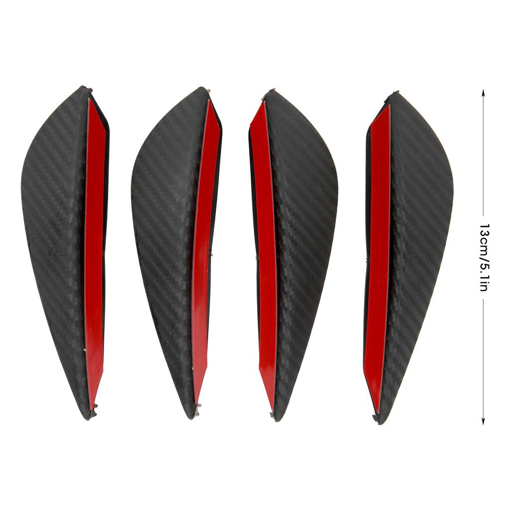 4pcs Front Bumper   Knife Spoiler Modification   Diffuser PVC Paste Type