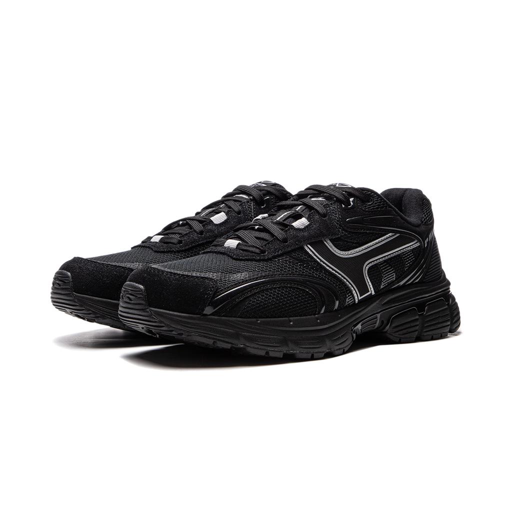 New LiNing Slip-Resistant Cushioning Low-Top Chunky Sneakers Men's Black AGCU411-2