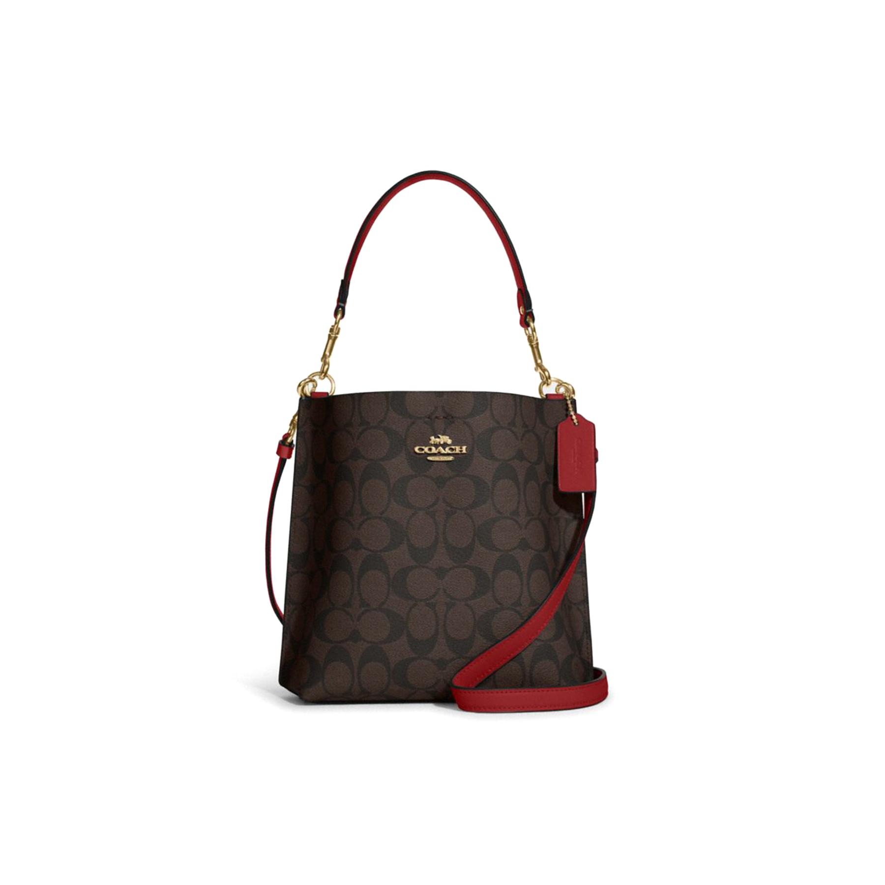 

Новая сумка-ведро COACH Mollie из искусственной кожи, Сумка, Сумка через плечо, Сумка кроссбоди Маленькая женская коричневая CA582-IMRVQ 20.6*10.4*21.6CM