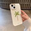 Einfache Kokospalme für iPhone 16 Handyhülle für iPhone 15 Neues Modell 14plus Kreatives 12 Litschi-Muster 11 Silikon