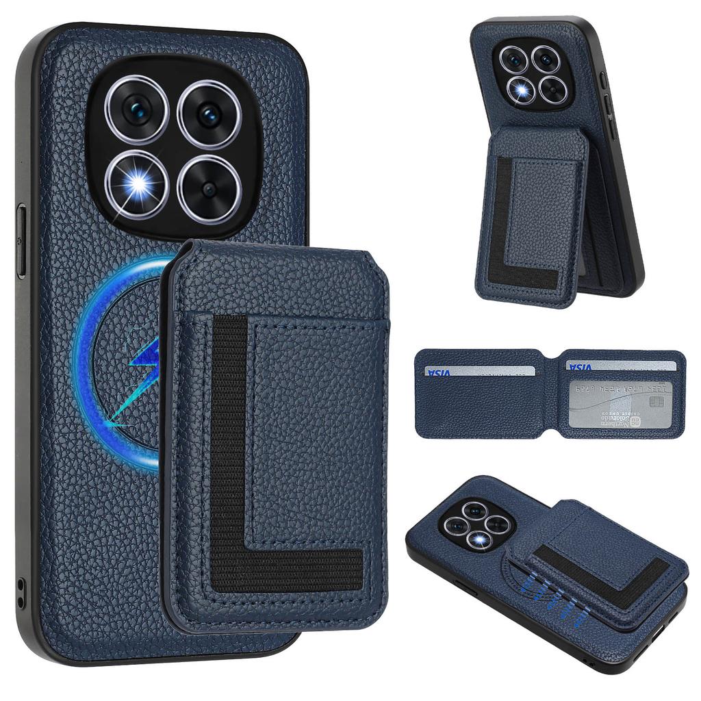 Funda tipo cartera de cuero 2 en 1 con ranura para tarjetas desmontable para Xiaomi Redmi Note 14 Pro Plus 14C 14T 13 13T 13C con cierre magnético vertical.