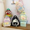 Schoolbag small fresh high-value girl leisure travel backpack contrasting colors versatile middle school students make-up class mini schoolbag 