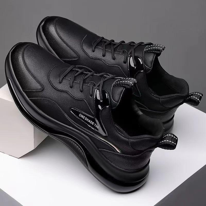 New men's shoes leather waterproof and wear-resistant shoes autumn and winter fashion versatile running sports shoes