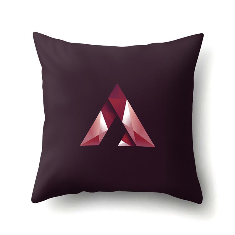 

Polyester Pillowcase 3d Abstract Bedside Car Waist 26 English Letters Printed Sofa Pillowcase No pillow core