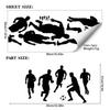 Soccer Sticker Soccer Wall Decal Sports-themed Room Black Wall Sticker Indoor Outdoor Compatible Flexible Material