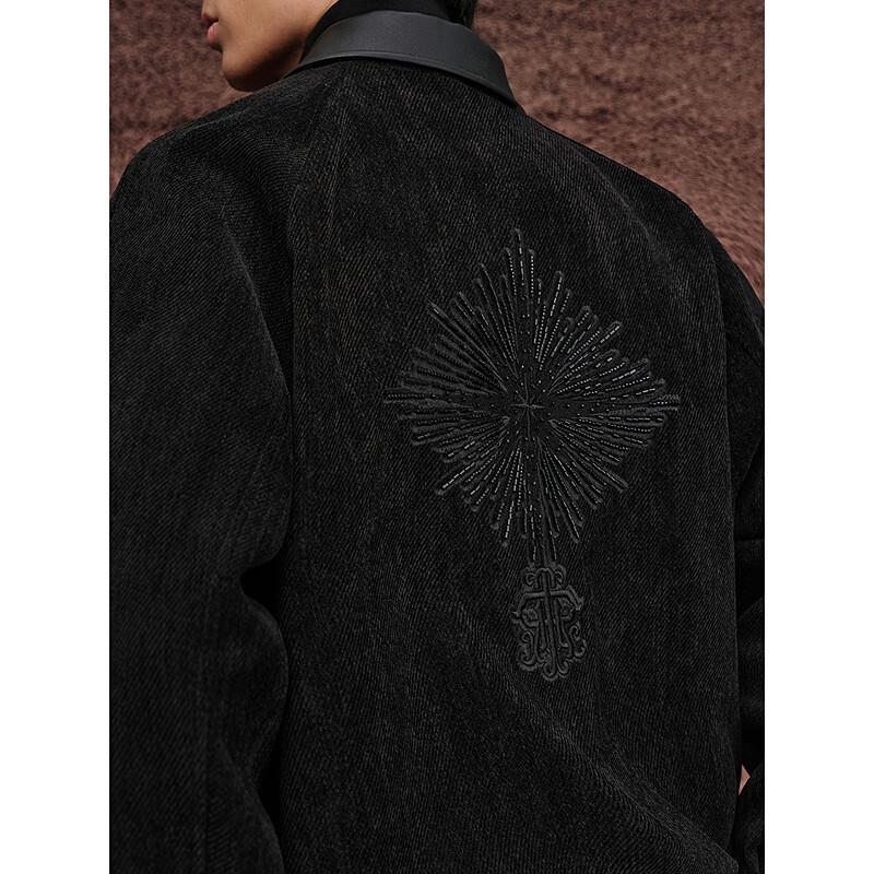 GXG Men's Velvety PU Texture Jacket
