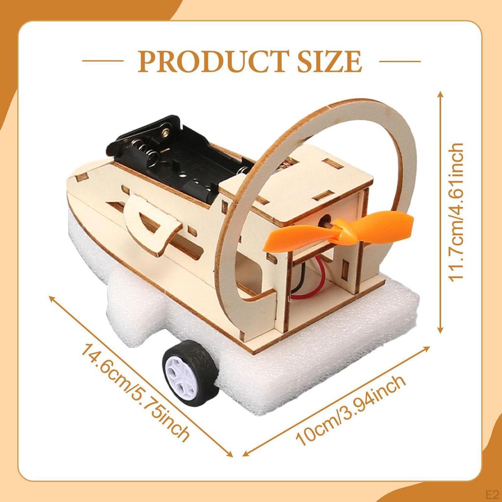 DIY Wooden Amphibious Car Model Kit Wood Building Project Collection Handmade Crafts Physics for